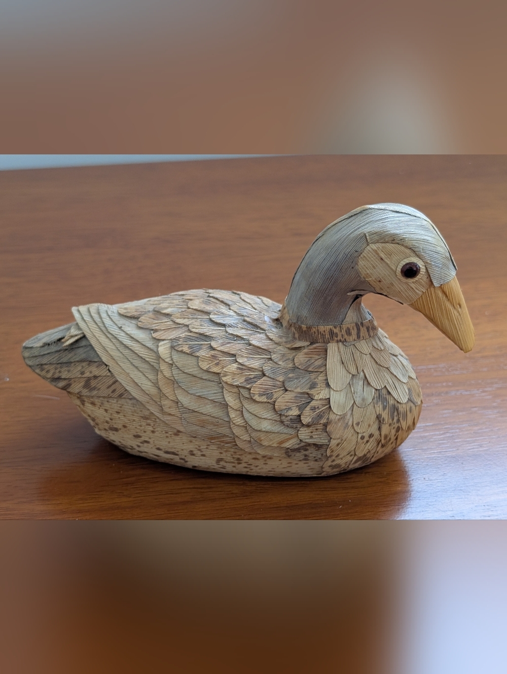 Vintage Handmade Corn Husk Duck Decoys in Natural Brown - Decorative Home Accent - Picture 10 of 16